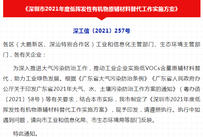 对VOCs年排放量≧10吨的企业开展低VOCs原辅材料替代的全面排查